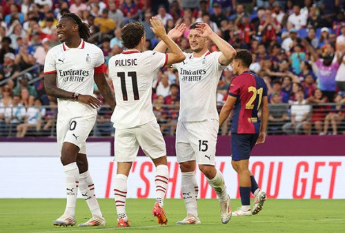 AC Milan Kalahkan Barcelona Lewat Adu Penalti di Baltimore, Skor 4-3!