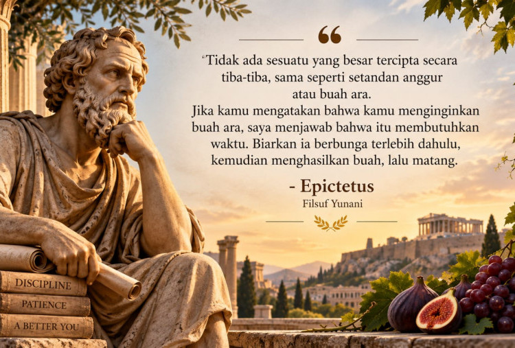 Epictetus dan Filsafat Stoik tentang Kesabaran: Buah Tak Tumbuh Seketika