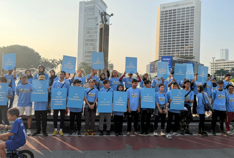 Aksi #JagaIndonesia Ramaikan CFD Bundaran HI, Serukan Persatuan Menuju Indonesia Emas 2045