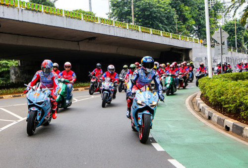 Federal Oil Ajak Diggia dan Alex Marquez Keliling Jakarta Bareng Fans Gresini Racing