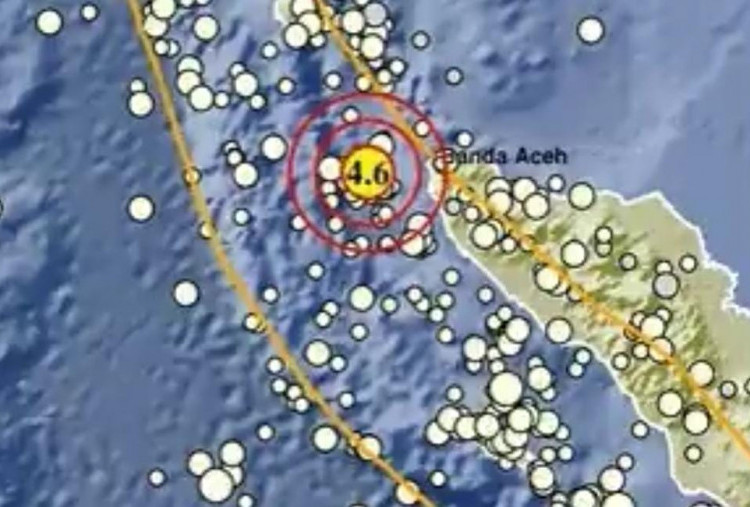 Aceh Gempa, BMKG Catat Guncangan M 4,6 di Barat Banda Aceh