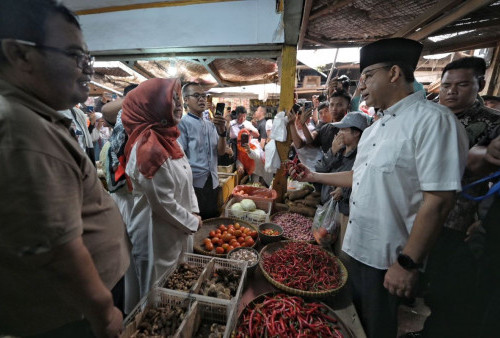 Anies Baswedan Dicurhati Pedagang Pasar Baru Karawang Soal Harga Sembako