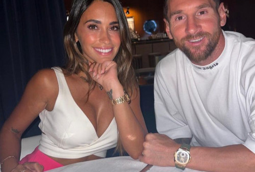 Argentina Juara, Sosok Antonella Roccuzzo Jadi Perbincangan, Istri Messi yang Kisah Cintanya Bak Dongeng