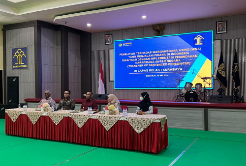 Susun Naskah Akademik RUU TSP, Kemenkumham Jatim dan Ditjen AHU Survei Napi Asing di Lapas Surabaya