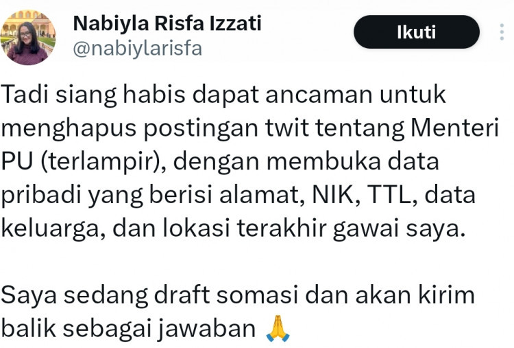 Viral Dosen UGM Alami Intimidasi Setelah Kritik Menteri PU, Data Pribadi Disebar 