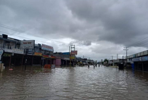 Banjir, Debit Air Semakin   Tinggi di Kota Bengkulu