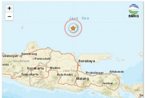 BMKG Kembali Deteksi Gempa Berkekuatan M4,8 Di Laut Jawa, Guncangan Masih Masuk Dalam Kategori Lemah