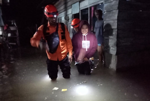 Banjir Rob Kembali Menerjang Kampung Tanjung Laut Bangka Barat