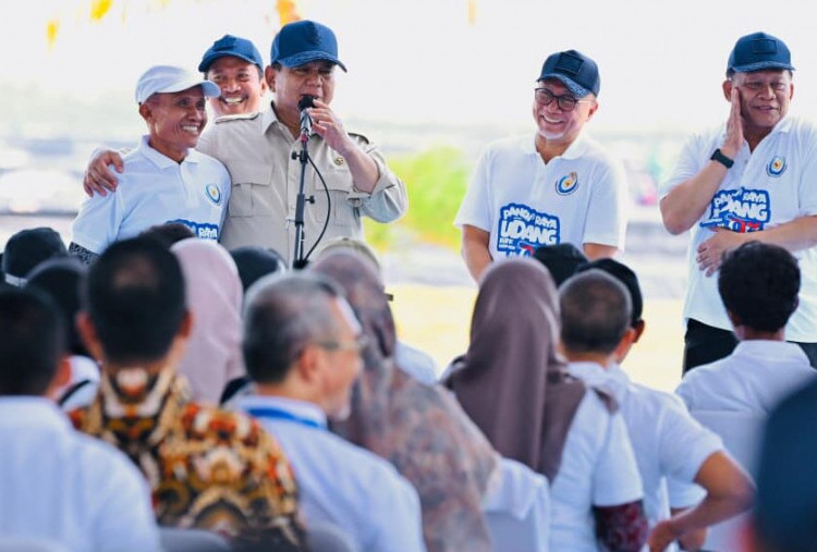 Di Panen Raya Udang, Prabowo Janji Perkua Kedaulatan Pangan dan Sumbat Kebocoran Kekayaan Negara 