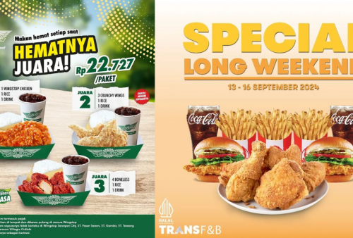 5 Promo Makanan dan Minuman Spesial Long Weekend, Ada Wingstop hingga Kopi Janji Jiwa!