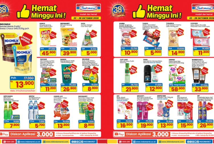 Katalog Promo JSM Indomaret Terbaru 23-25 Oktober 2026, Diskon Rinso Detergent Bubuk 1,4 Kg Cuma Rp20 Ribuan
