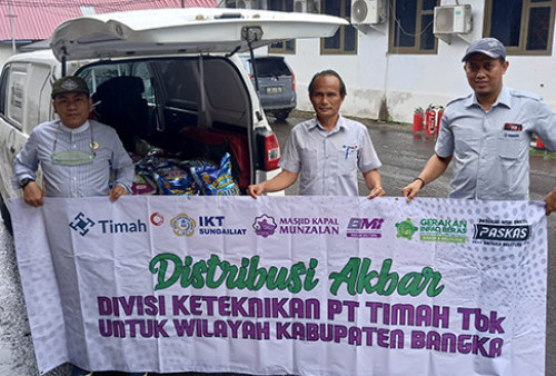 PT Timah Tbk Bersama Baitulmaal Munzalan Indonesia Babel Sebar Beras Infaq ke Pesantren dan Rumah Tahfiz  
