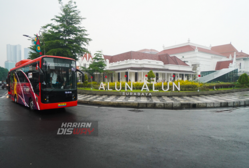 Bus Listrik G20 Resmi Ngaspal di Surabaya