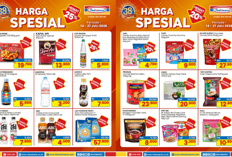 Promo Indomaret Terbaru Hari ini 25 Juli 2026, Diskon Kapal Api Kopi Bubuk 180gr Cuma Rp19 Ribuan