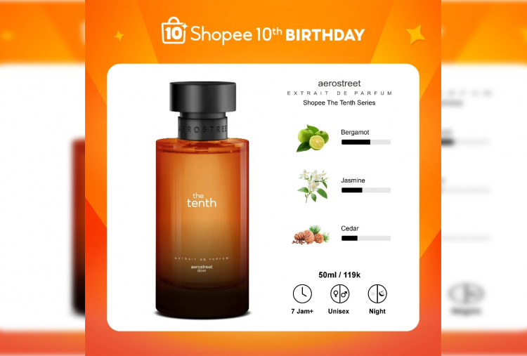 Aerostreet Luncurkan Parfum ‘The Tenth’, Simbol Perjalanan Satu Dekade Tumbuh Bersama Shopee