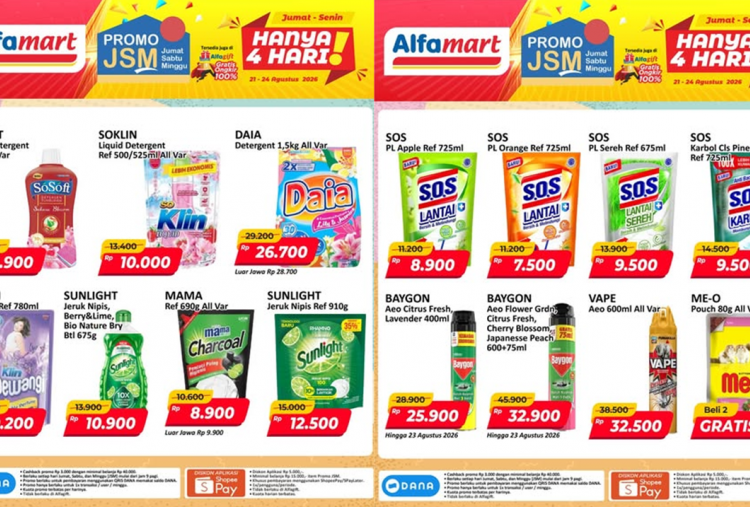 Promo JSM Alfamart Terbaru Hari Ini 23 Agustus 2026, Diskon Soklin Liquid Rp10 Ribuan