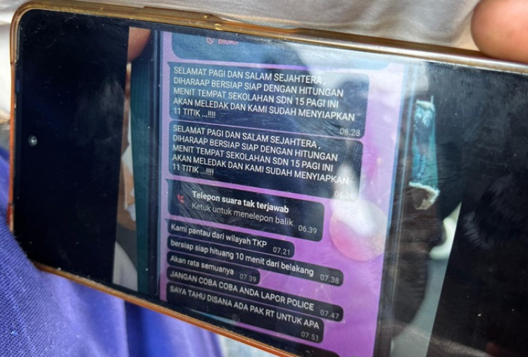 Isi Dugaan Teror Bom SDN di Jagakarsa Jaksel Diterima WA Guru