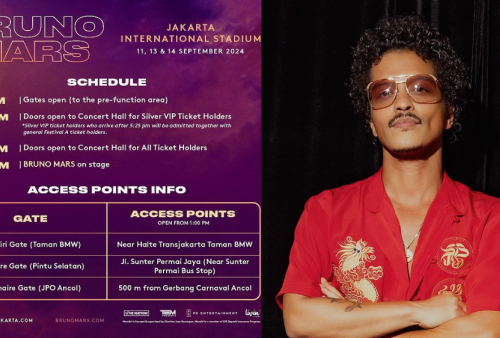 Rundown Konser Bruno Mars di Jakarta, Hooligans Wajib Tahu!