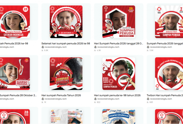 35 Twibbon Hari Sumpah Pemuda 2026 Lengkap Ucapan, Update Foto Profil di Medsos