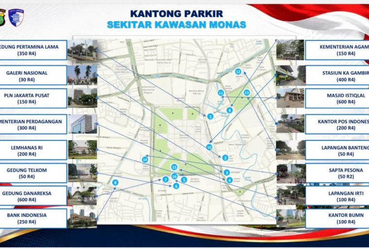 Perayaan HUT RI ke-81 di Jakarta, Ini Titik Kantong Parkir yang Disediakan Polda Metro Jaya
