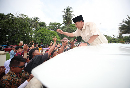 Prabowo Disambut Histeris di Benteng  Speelwijk dan Masjid Agung Banten Lama