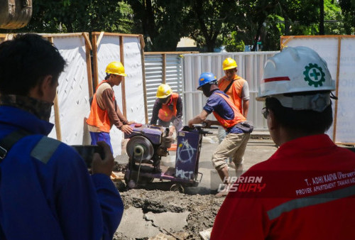 Macet di Jalan Diponegoro Karena Pengerjaan Pipa Proyek PDAM,  Pengendara Sebaiknya Lewat Flyover
