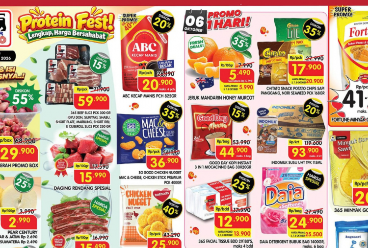 Katalog Promo Superindo Weekday 5-8 Oktober 2026, Diskon ABC Kecap Rp20.900