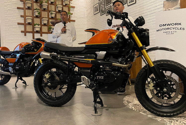 Modifikasi TVS Ronin x DM Work Motorcycle, Tampil Beda Bergaya Skena