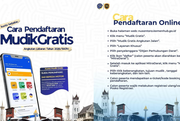 Link dan Cara Daftar Mudik Gratis Kemenhub 2026, Dibuka Hari Ini untuk 34 Kota Tujuan