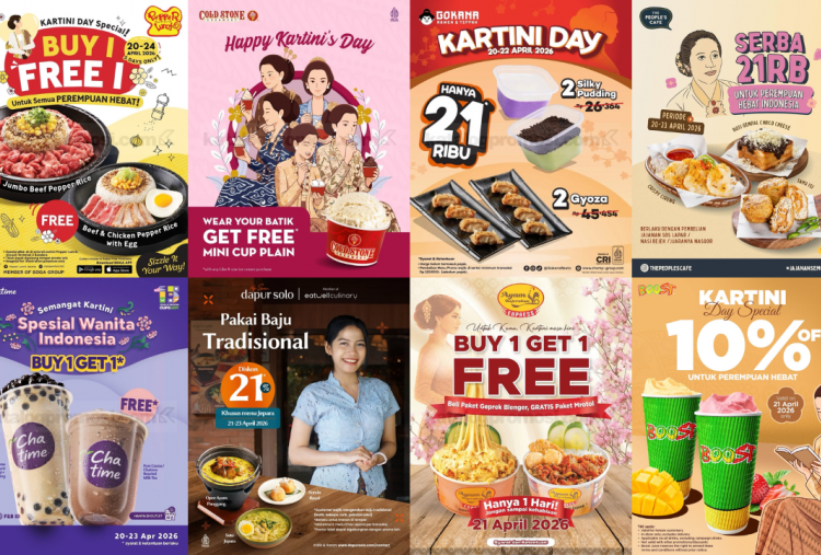 22 Promo Makanan dan Minuman Spesial Hari Kartini 2026, Ada HokBen, Kimukatsu, Boost hingga Chatime