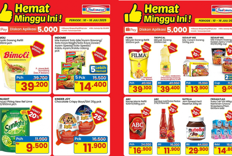 Promo JSM Indomaret Hari Ini 13 Juli 2025, Borong Minyak Goreng-Mie Instan Mulai Rp9 Ribuan
