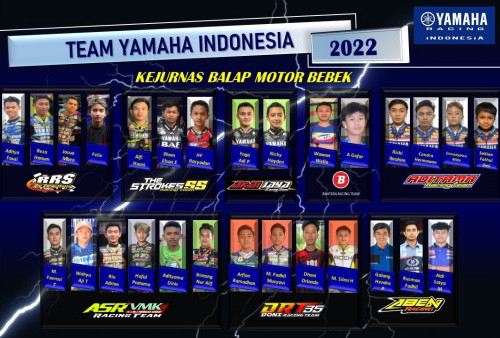 Yamaha Indonesia Turunkan 13 Tim Pabrikan di Kejuaraan Nasional, Berikut Daftarnya