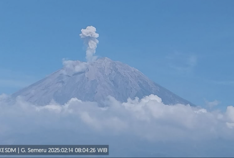 Gunung Semeru Erupsi 4 Kali, Status Saat Ini Waspada!