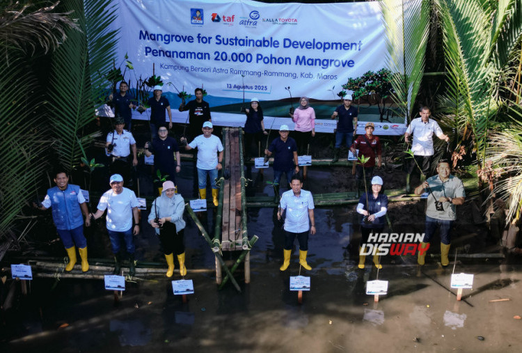 Pulihkan Ekosistem Pesisir, Astra Group Bersama Kalla Toyota Tebar 20.000 Bibit Mangrove