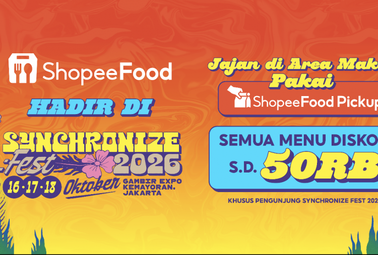 ShopeeFood Pickup Hadir di Synchronize Fest 2026, Ini Cara Pesan Makanan Tanpa Antre