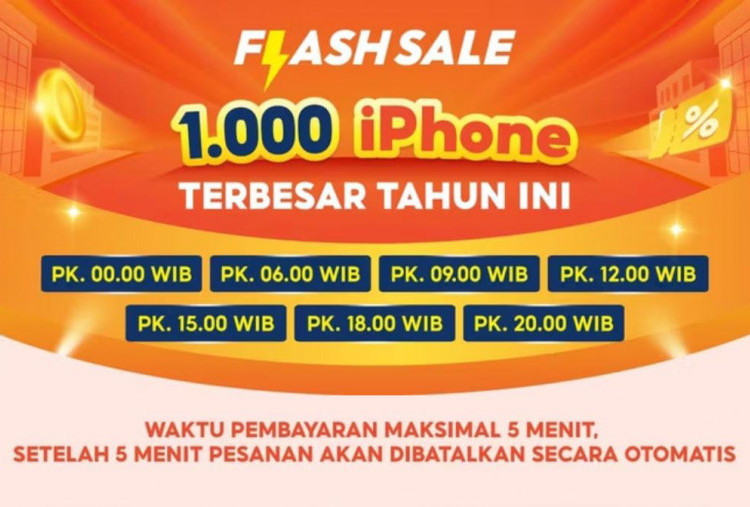 Jadwal Flash Sale iPhone di Promo Puncak Shopee 11.11