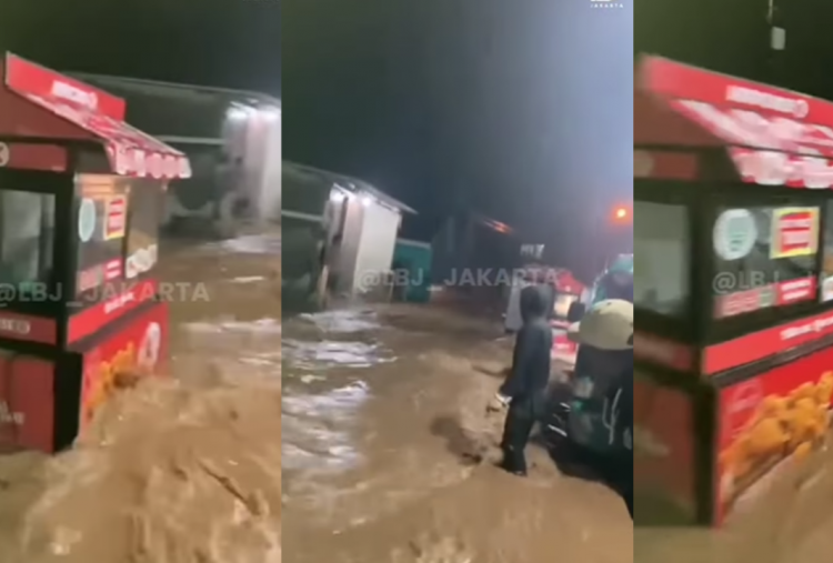 Banjir Terjang 4 Kecamatan di Bandung hingga Gerobak Chicken Hanyut Terbawa Arus