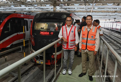 Sebelum Beroperasional, Menhub dan Pj Gubernur DKI Lakukan Inspeksi LRT Jabodetabek