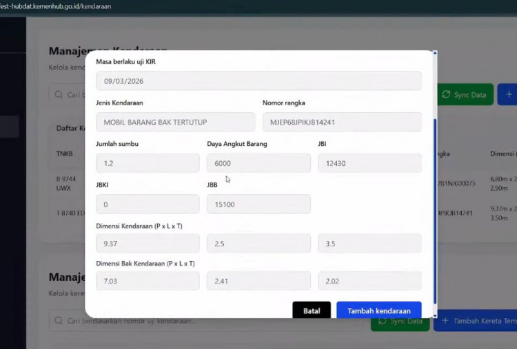 Bos-bos Wajib Tahu! Begini Cara Registrasi Aplikasi SUMBA untuk Truk Muatan Barang