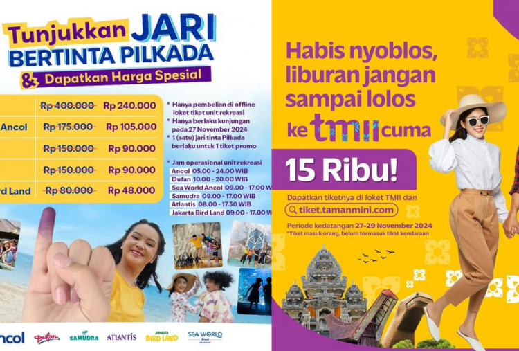 4 Promo Wisata Pilkada 27 November 2024 di Jakarta, Ancol hingga TMII