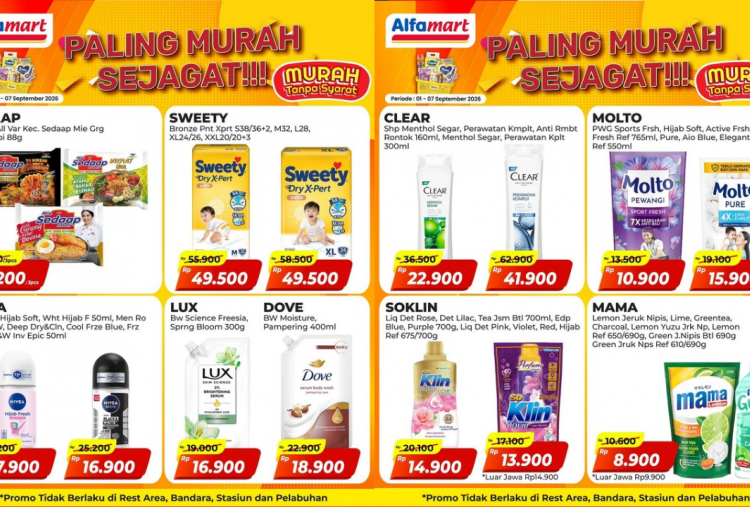 Promo Alfamart Terbaru Pekan Ini 7-11 September 2026, Molto Pewangi Hanya Rp10 Ribuan
