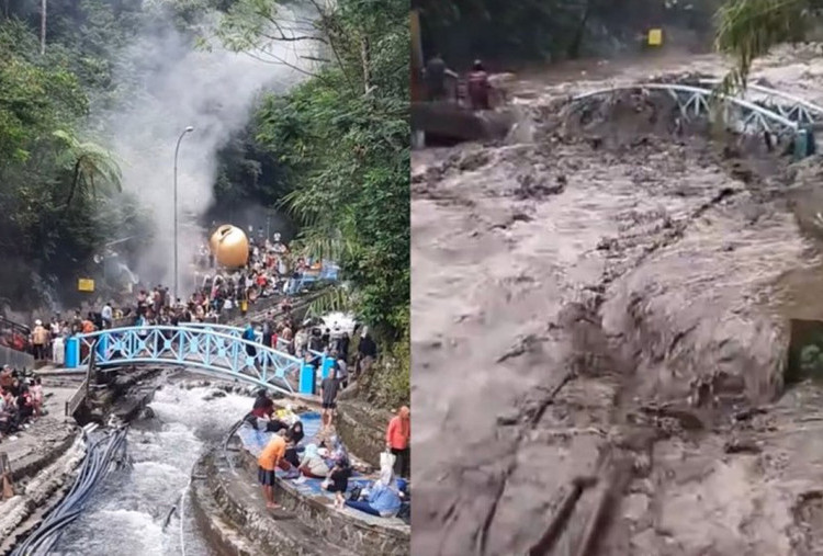Pemandian Air Panas Guci Tegal Kembali Buka Setelah Disapu Banjir Bandang
