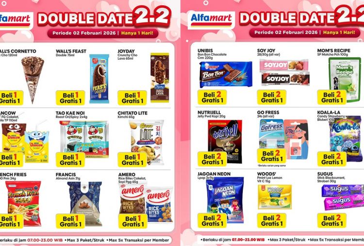 Katalog Promo Alfamart Hari Ini Spesial 2.2 Februari 2026, Aneka Snack-Es Krim Beli 1 Gratis 1!
