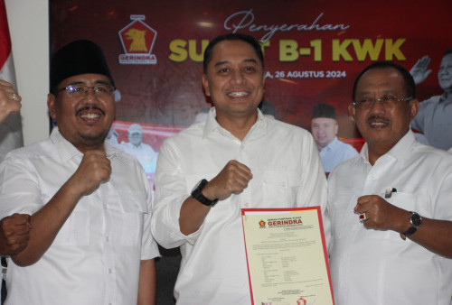 Gerindra Resmi Dukung Eri-Armuji, Pilwali Surabaya Diisi Calon Tunggal?