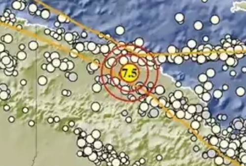 Gempa Besar Guncang Keerom Papua Berkekuatan M 7.5
