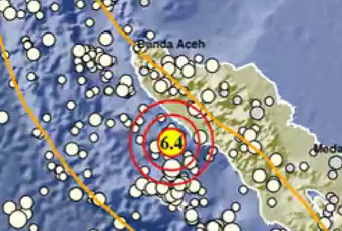 Gempa 6.4 SR Guncang Meulaboh Aceh dan Wakatobi 5.4 SR, Terpaut Satu Menit