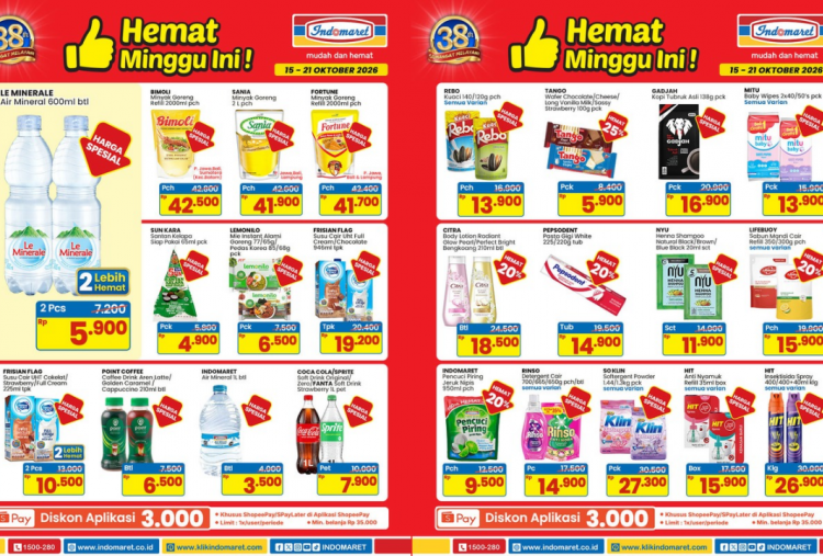 Katalog Promo JSM Indomaret Terbaru Periode 16-18 Oktober 2026, Diskon Fanta-Coca Cola 1L Cuma Rp7 Ribuan