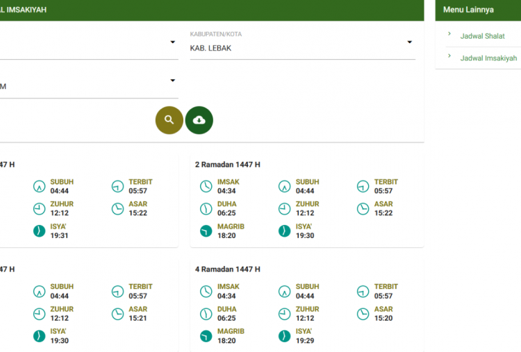Jadwal Imsakiyah Ramadhan 2026 Kota Tangerang dan Sekitarnya Lengkap Sebulan, Cek Waktu Sahur dan Berbuka