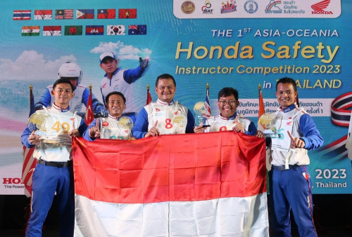 Instruktur AHM Mendominasi di Kompetisi Safety Riding Asia & Oceania di Thailand