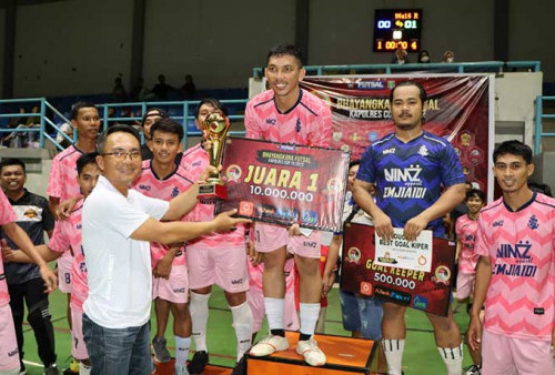Tim GTA Juara Bhayangkara Futsal Kapolres Beltim Cup 2022